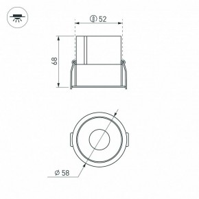 Встраиваемый светильник Arlight ATLAS 037183(1) в Нытве - nytva.ok-mebel.com | фото 3