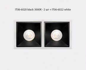Встраиваемый светильник Italline IT06-6020 IT06-6020 black 3000K - 2 шт. + IT06-6022 black в Нытве - nytva.ok-mebel.com | фото 3