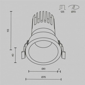 Встраиваемый светильник Maytoni Dip DL118-15W-2.7K-B в Нытве - nytva.ok-mebel.com | фото 10