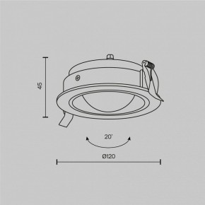 Встраиваемый светильник Maytoni Lens DL105-12W3K-W в Нытве - nytva.ok-mebel.com | фото 6