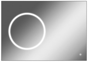 Зеркало Eclipse 100 black с подсветкой Sansa (SE1032Z) в Нытве - nytva.ok-mebel.com | фото
