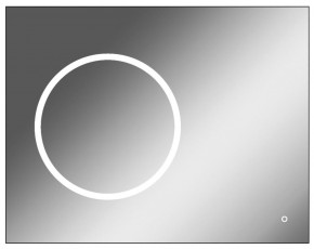 Зеркало Eclipse 90 black с подсветкой Sansa (SE1031Z) в Нытве - nytva.ok-mebel.com | фото