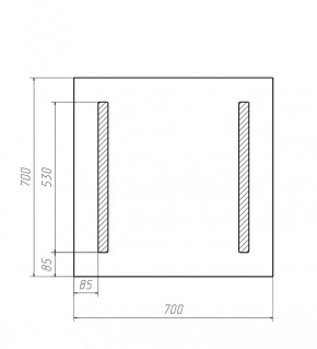 Зеркало Good Light 2-70 с подсветкой Домино (GL7012Z) в Нытве - nytva.ok-mebel.com | фото 6