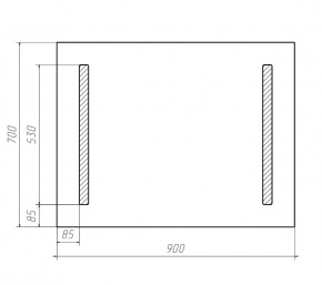 Зеркало Good Light 2-90 с подсветкой Домино (GL7015Z) в Нытве - nytva.ok-mebel.com | фото 6