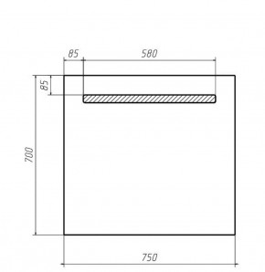 Зеркало Good Light 75 с подсветкой Домино (GL7007Z) в Нытве - nytva.ok-mebel.com | фото 2