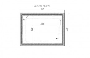 Зеркало Лондон 800х600 с подсветкой Домино (GL7019Z) в Нытве - nytva.ok-mebel.com | фото 8