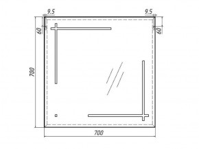 Зеркало Ray 70 black с подсветкой Sansa (SR1038Z) в Нытве - nytva.ok-mebel.com | фото 6